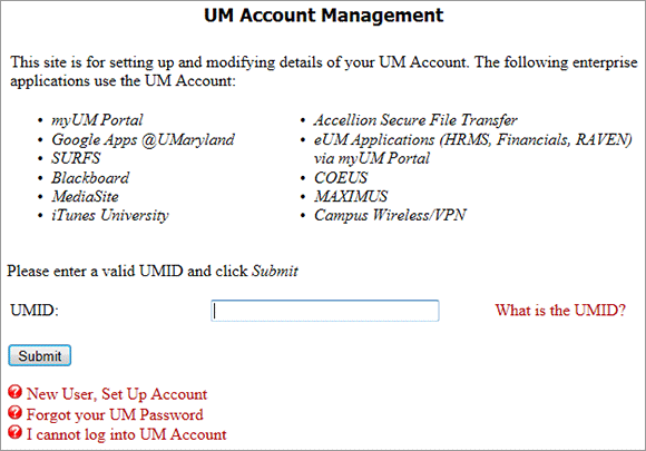 UM Account Management