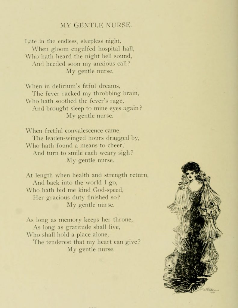 Gentle Nurses Poem from the 1905 Yearbook