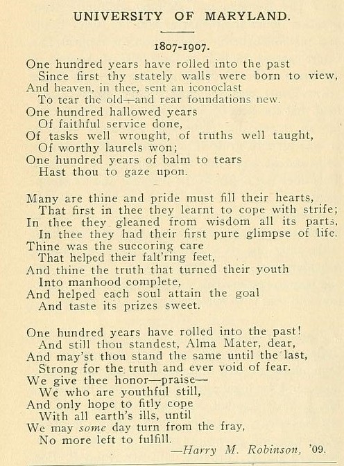 Three stanza typewritten poem