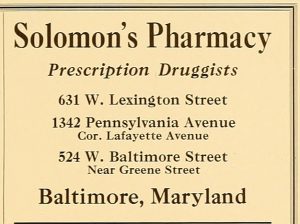 Ad clipped for Solomon's Pharmacy