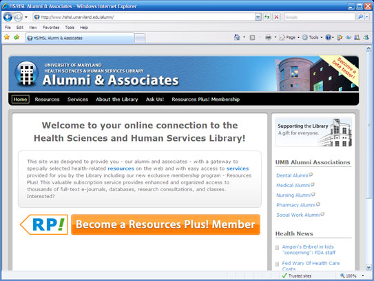 Alumni & Associates with Resources Plus!