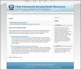 Faith Community Nursing Health Resources