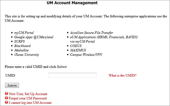 UM Account Management