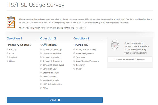Online Usage Survey