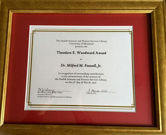 Theodore E. Woodward Award