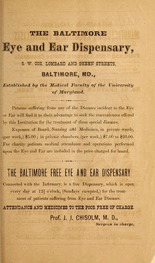 The Baltimore Eye and Ear Dispensary