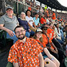 Library employees and their families at Camden Yards for an Orioles game