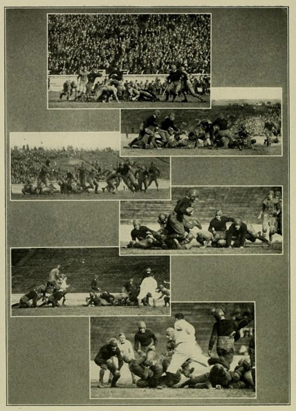 Page with 6 photos of football action shots